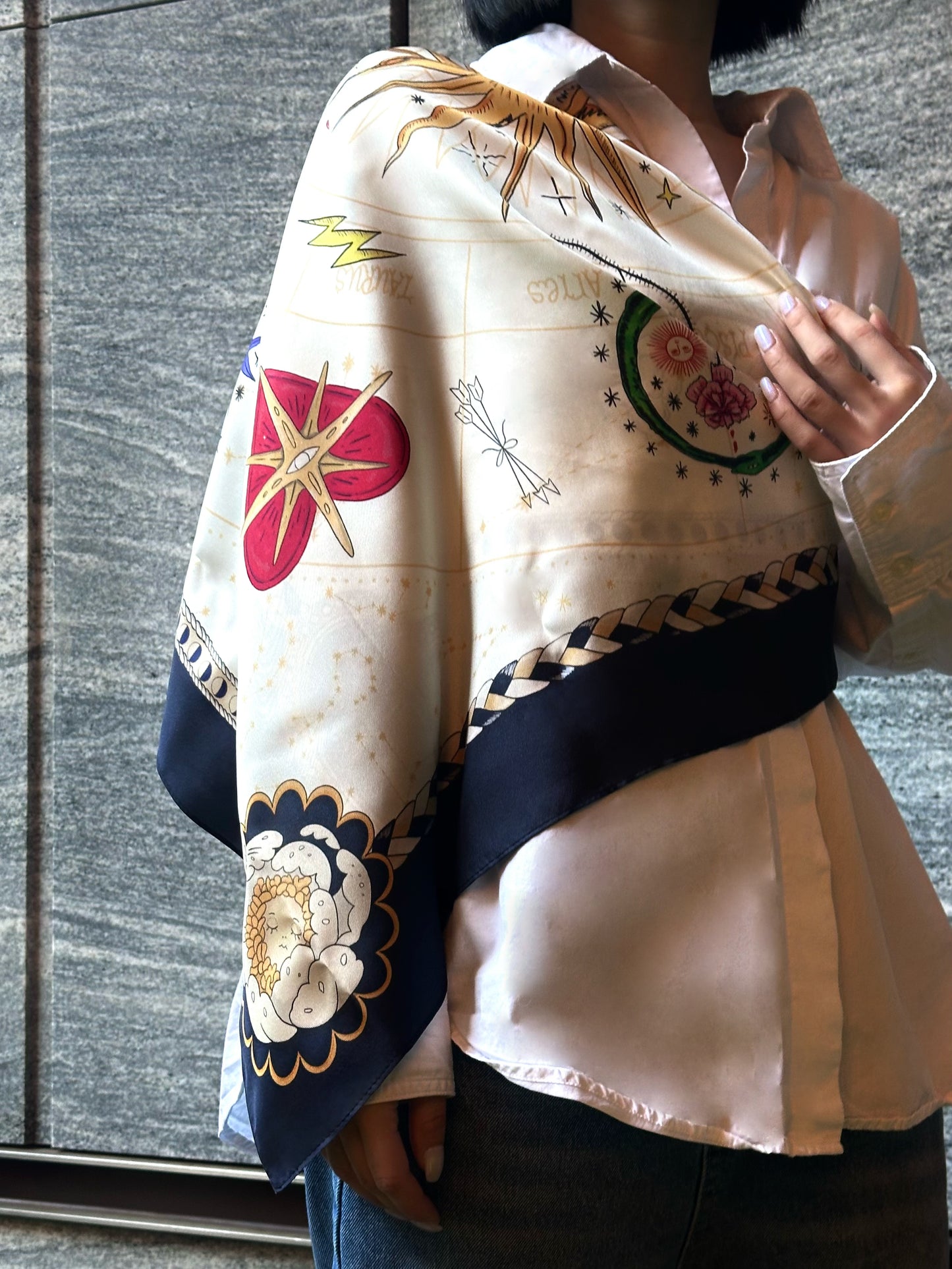 Bondi Swim X KOSMIC Silk Scarf & Bathbomb - Starlit Celestial