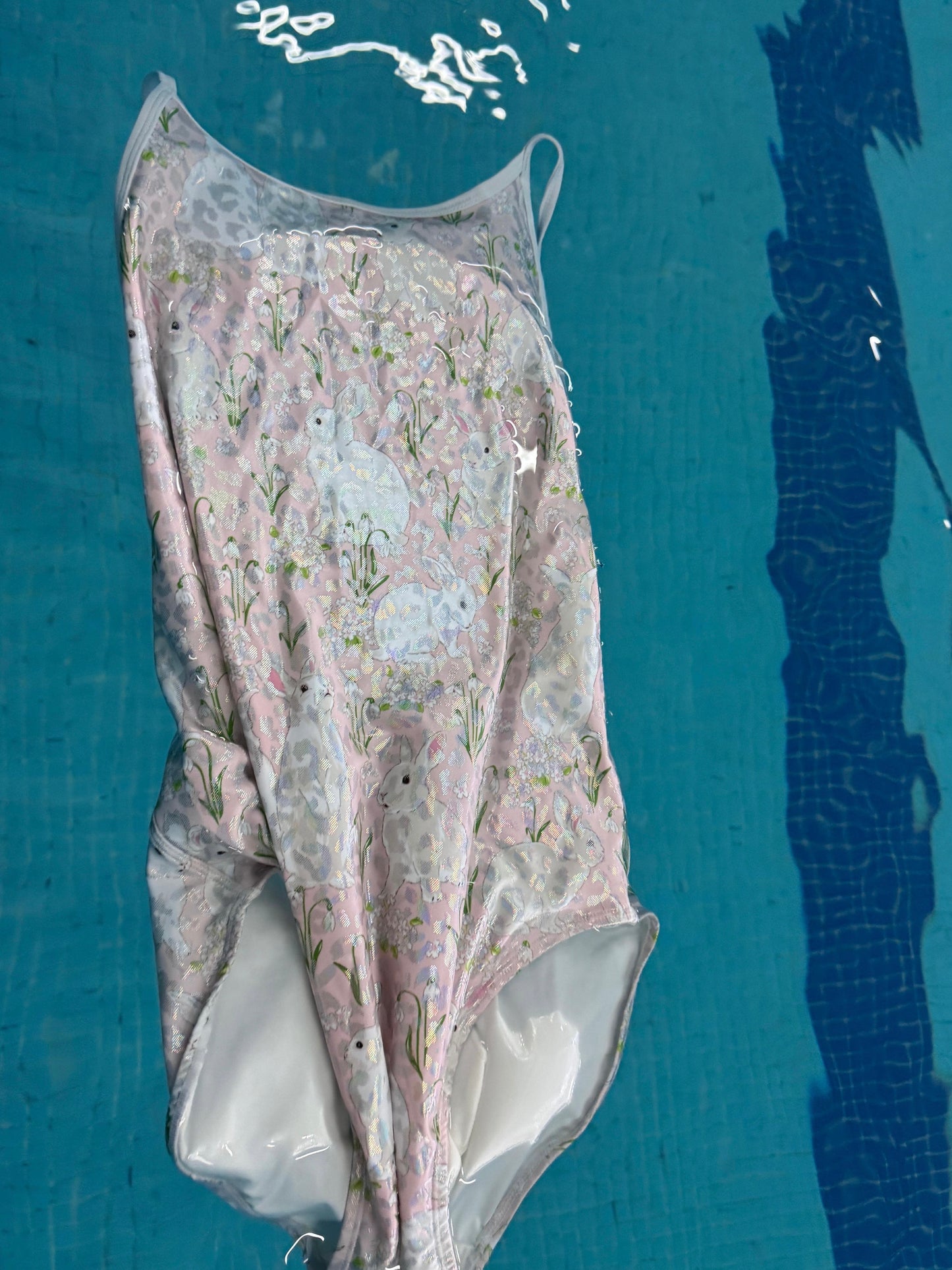 Bondi Swim X Aemia Swim - Floral Bunny Bliss Open Back Training Swimsuit