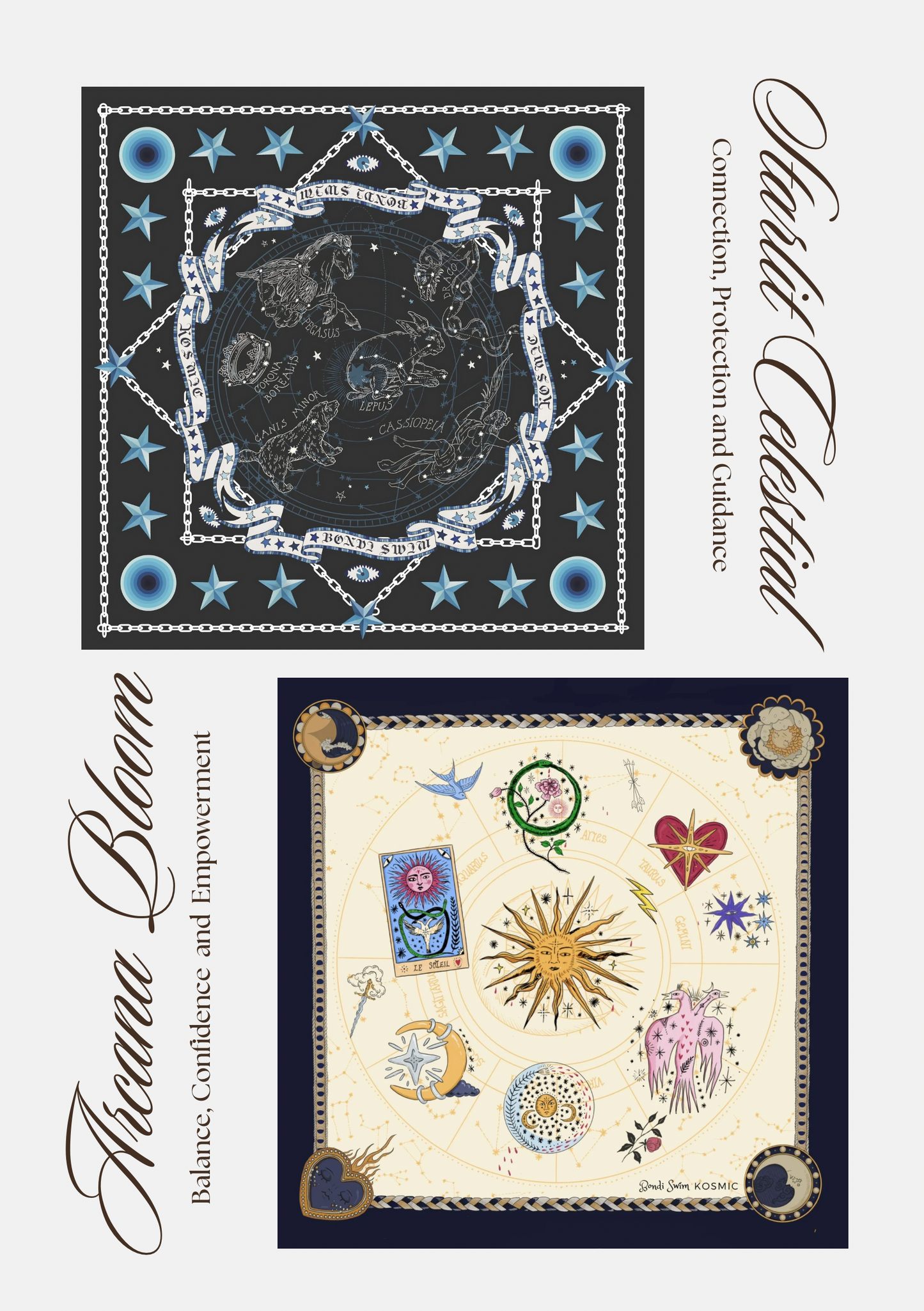 Bondi Swim X KOSMIC Silk Scarf & Bathbomb - Arcana Bloom